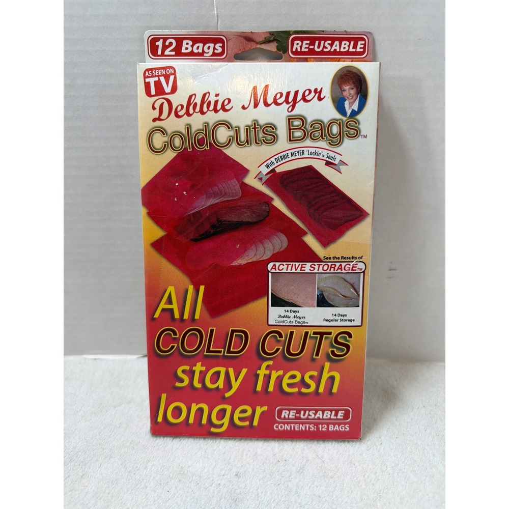NOS Debbie Meyer ColdCuts Bags  12 Count Red Reusable Active Storage